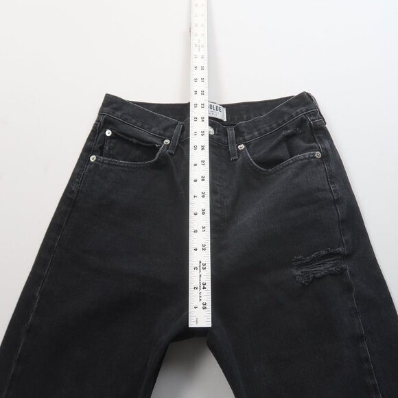 Agolde 90's Mid Rise Loose Fit Jeans in Black Size 26 - Picture 10 of 12